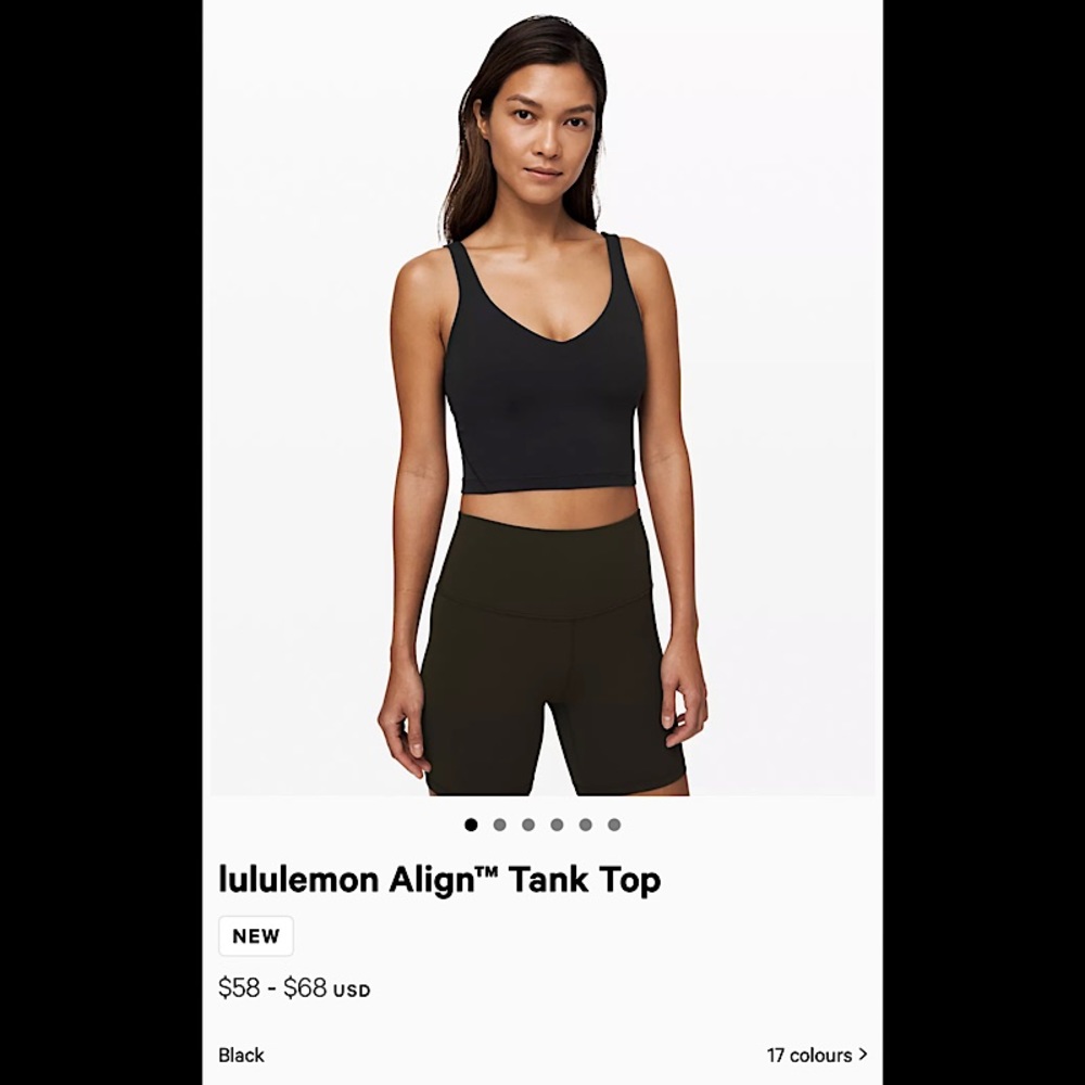 Lululemon Align Tank SZ 8, Worn once-LNC!